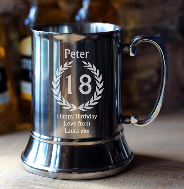 18th Birthday Personalised Tankard