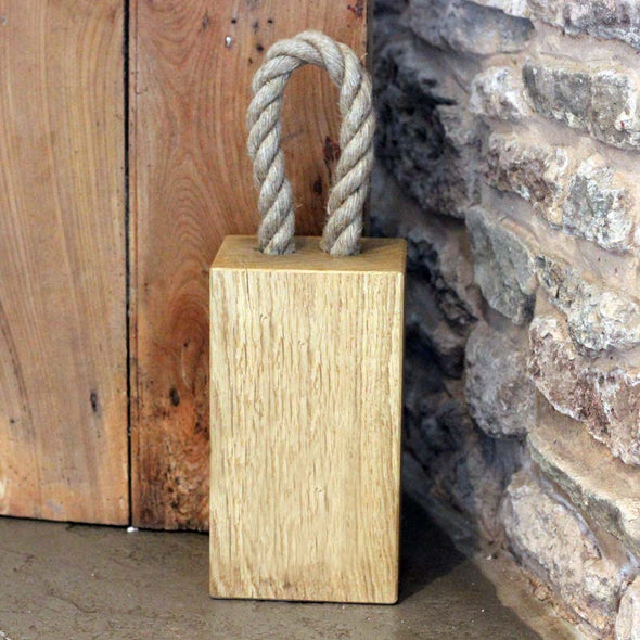 Personalised Oak Door Stop