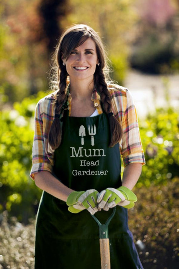 Personalised Garden Apron Head Gardener design