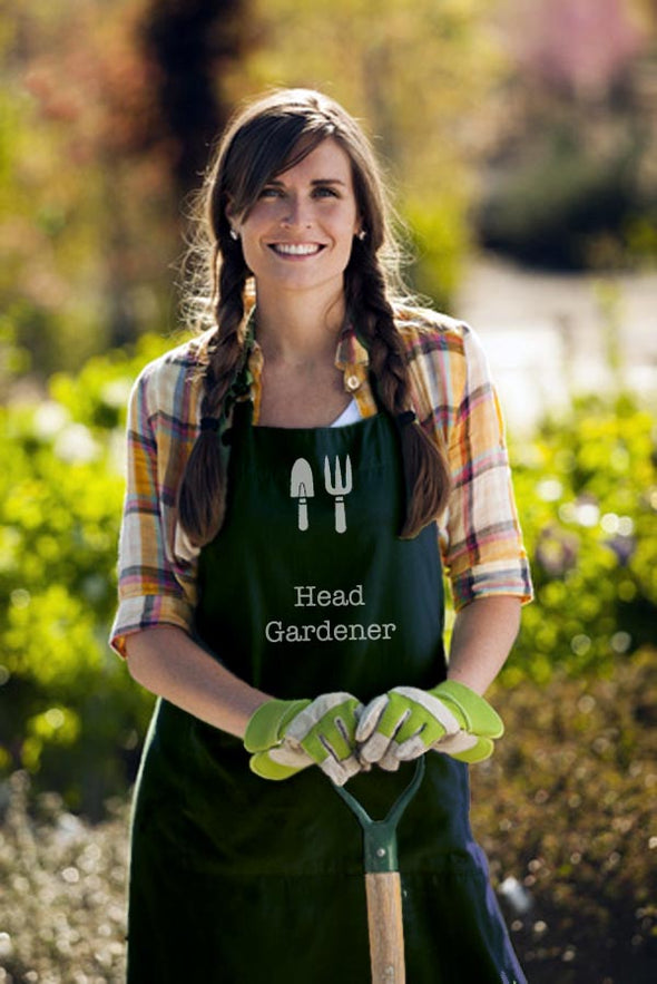 Personalised Garden Apron Head Gardener design