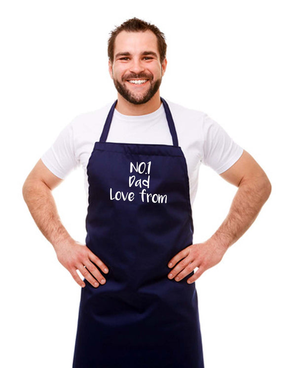 Personalised No.1 Dad Kitchen Chef Apron